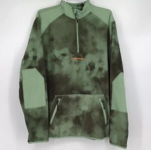 NWT Oakley Men's Green Collared Layering Stale Clouds Print Sweatshirt Size L